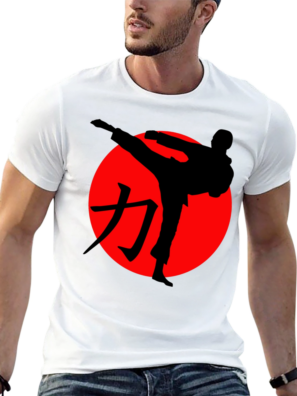 Martial Arts Silhouette Graphic Tee