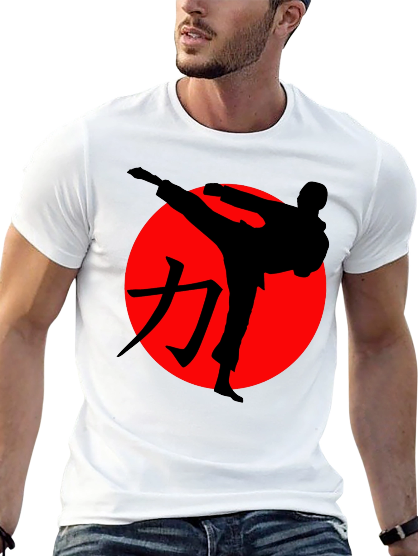 Martial Arts Silhouette Graphic Tee
