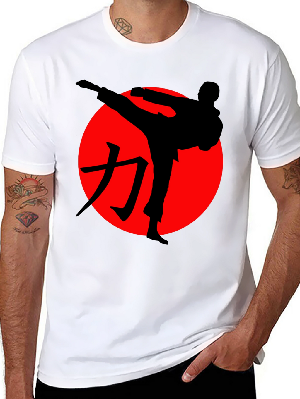 Martial Arts Silhouette Graphic Tee