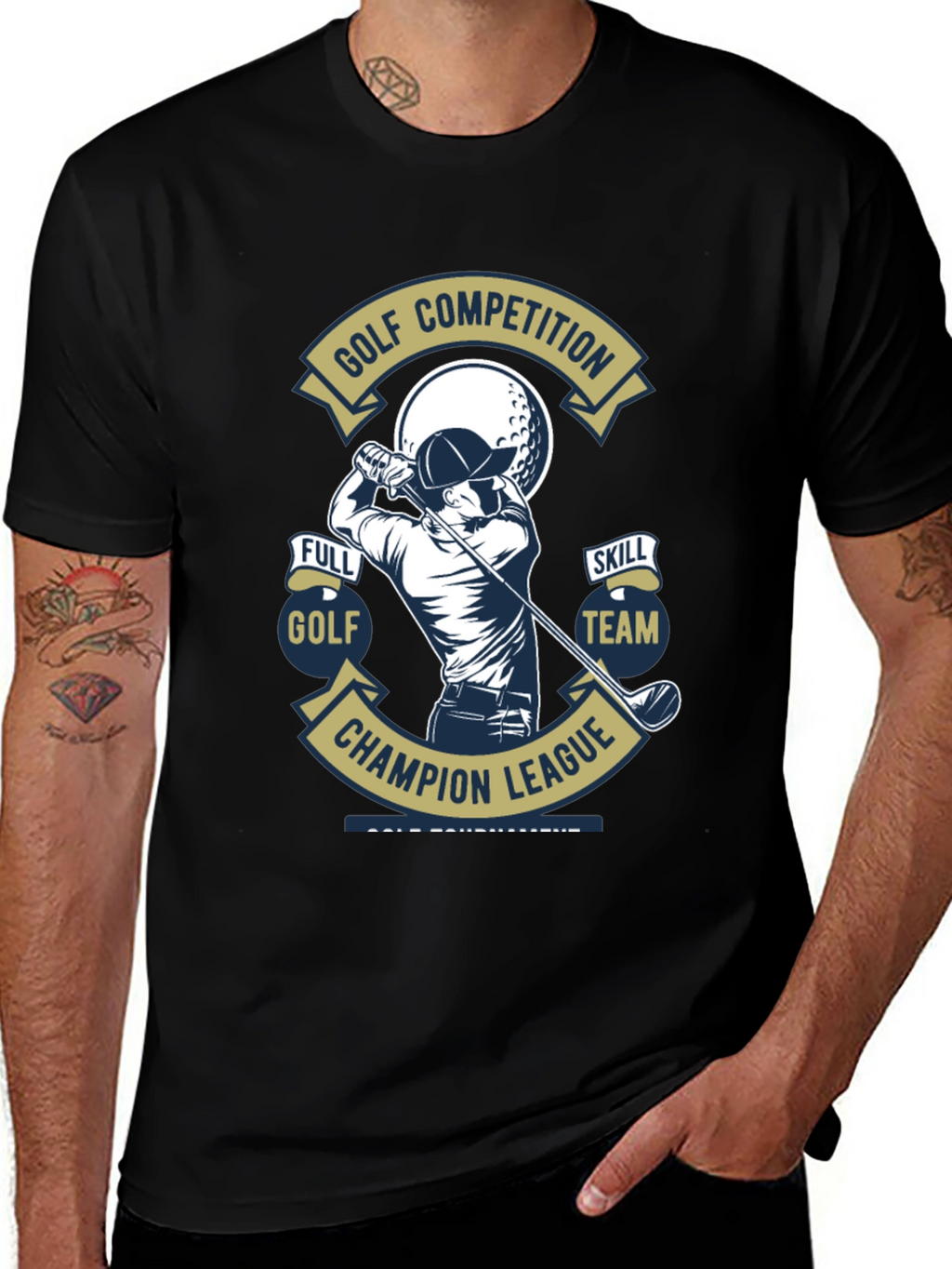 Golf Competition T-Shirt - Champion League Design
