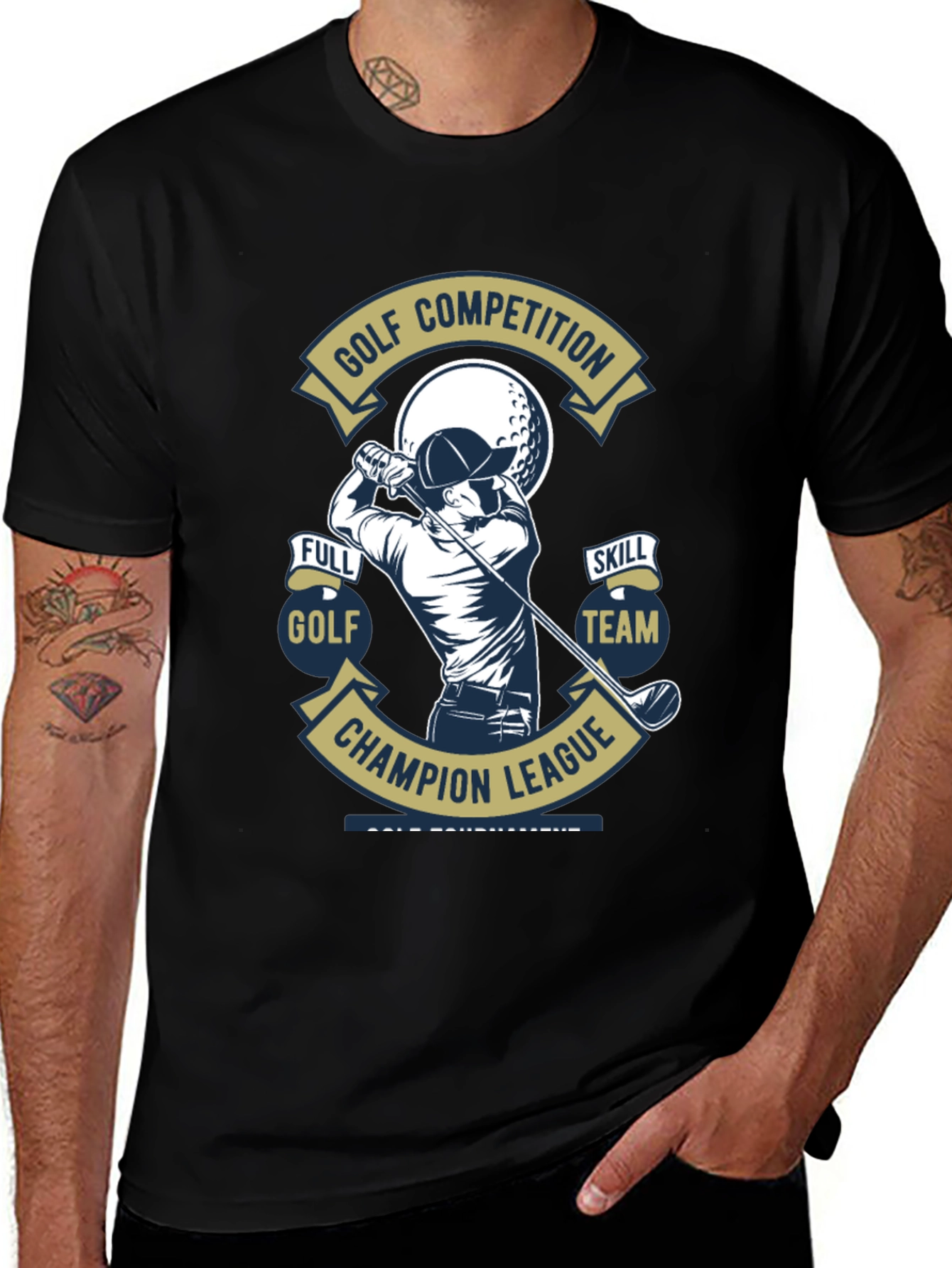 Golf Competition T-Shirt - Champion League Design