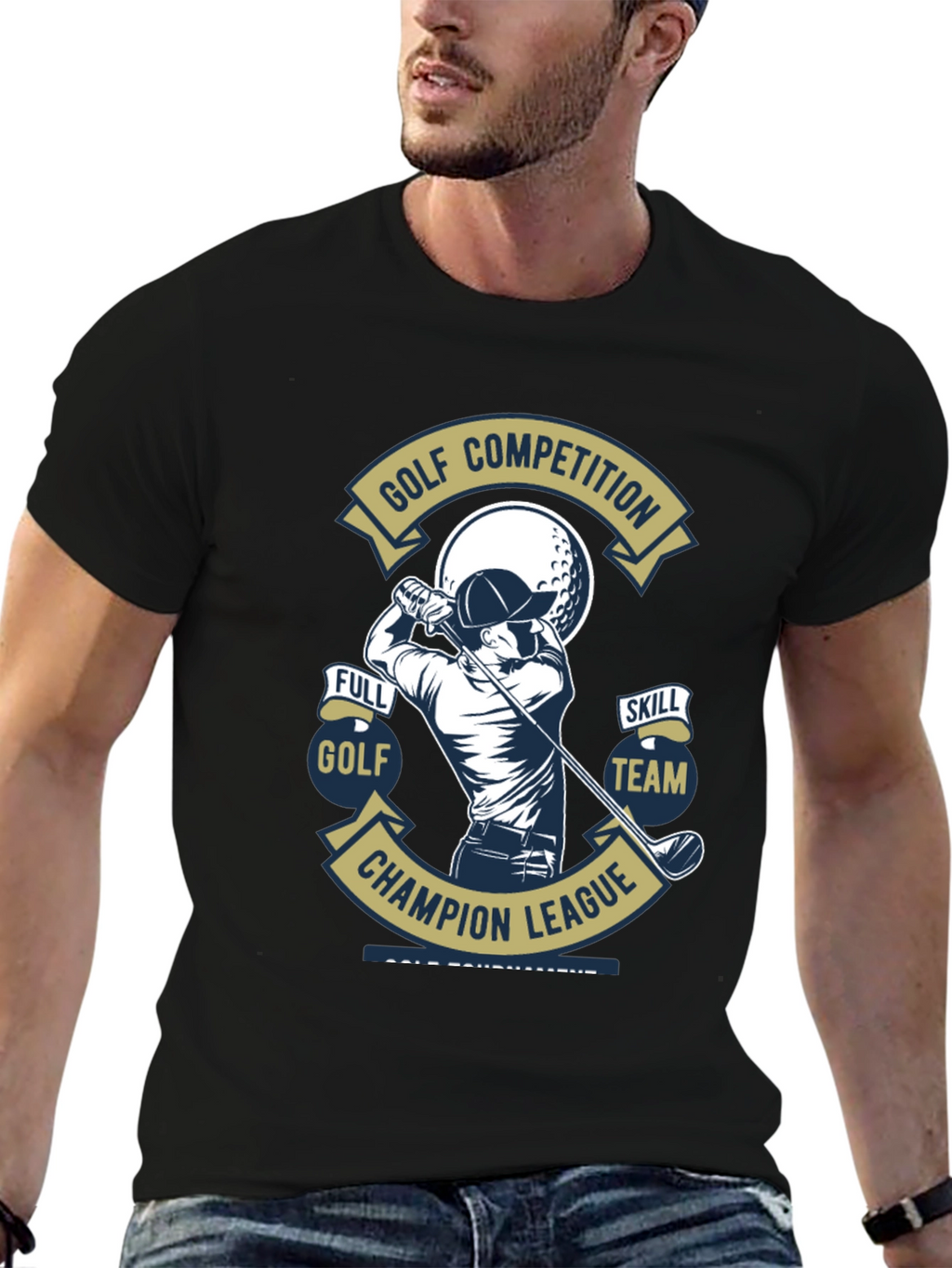 Golf Competition T-Shirt - Champion League Design