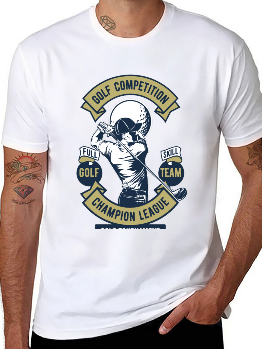 Golf Competition T-Shirt - Champion League Design
