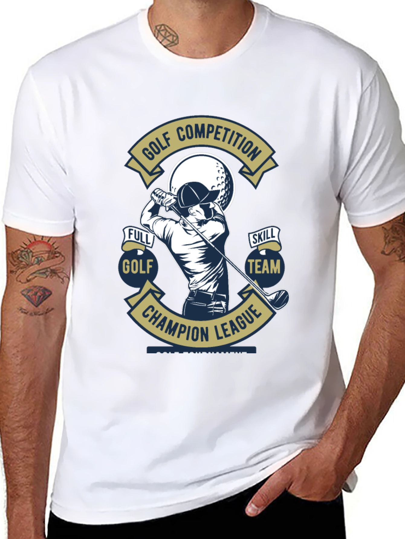 Golf Competition T-Shirt - Champion League Design
