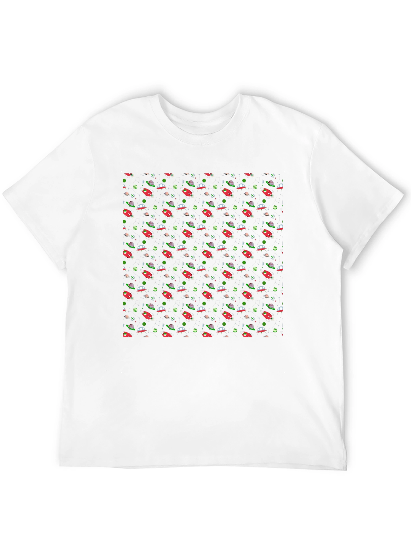 Cosmic Rockets Black T-Shirt - Space Adventure Style