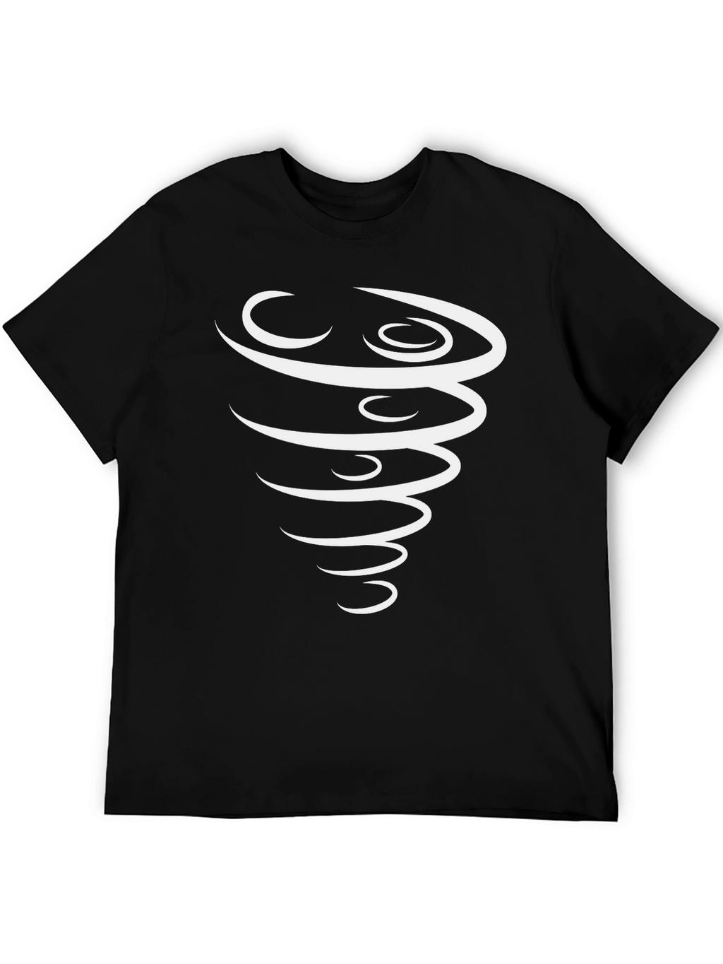 Stylish Tornado Graphic Black T-Shirt