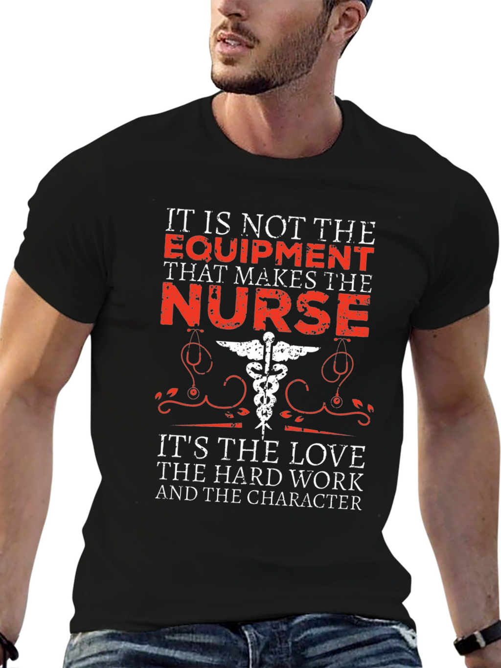Nurse Appreciation Graphic Tee -  Love Work Character