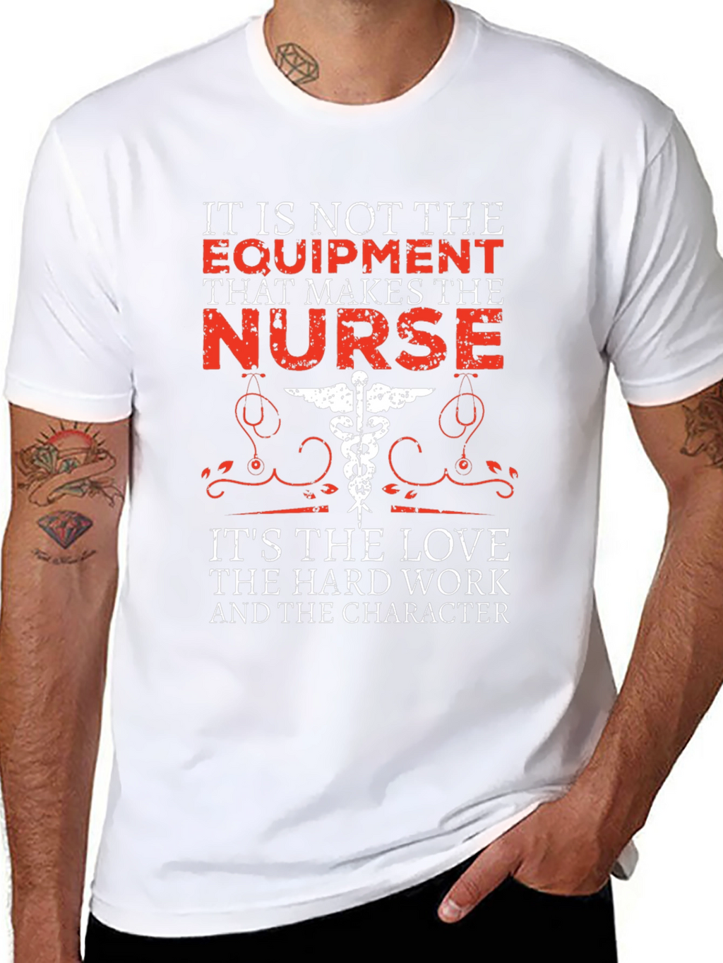 Nurse Appreciation Graphic Tee -  Love Work Character