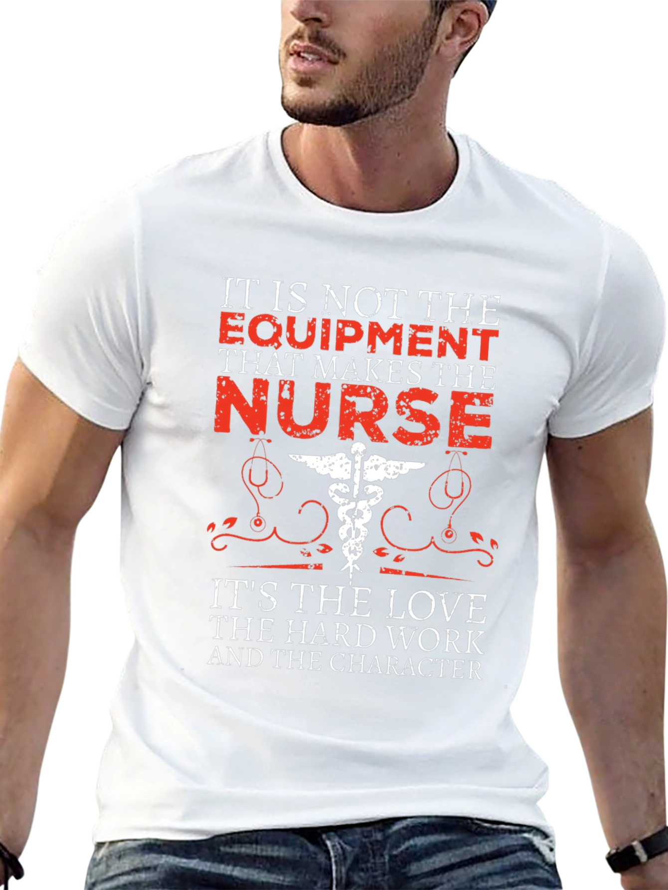 Nurse Appreciation Graphic Tee -  Love Work Character