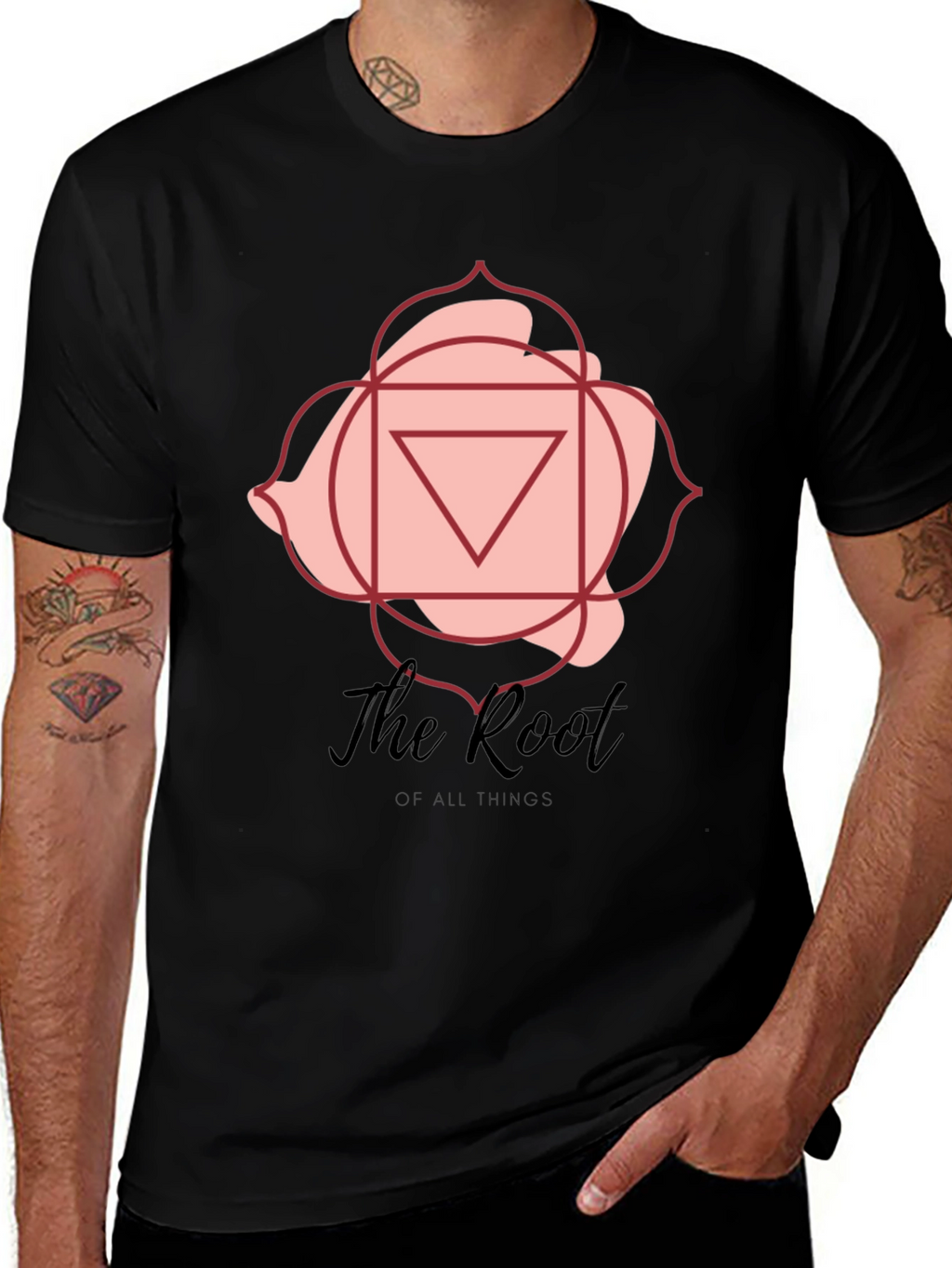 Root Chakra Graphic T-Shirt - Black