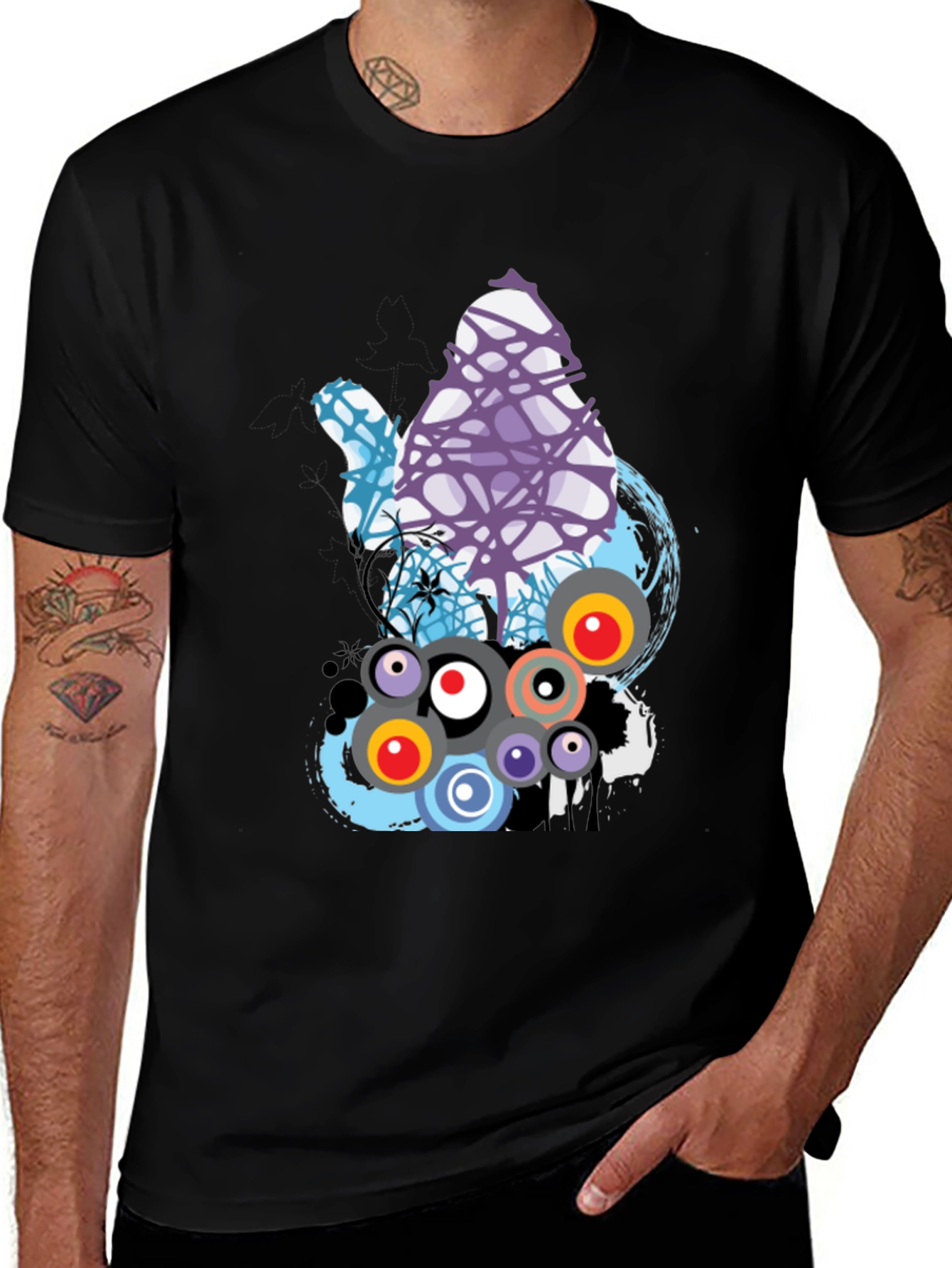 Abstract Graphic Print T-Shirt - Modern Design