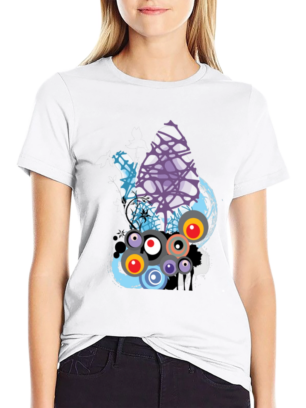 Abstract Graphic Print T-Shirt - Modern Design