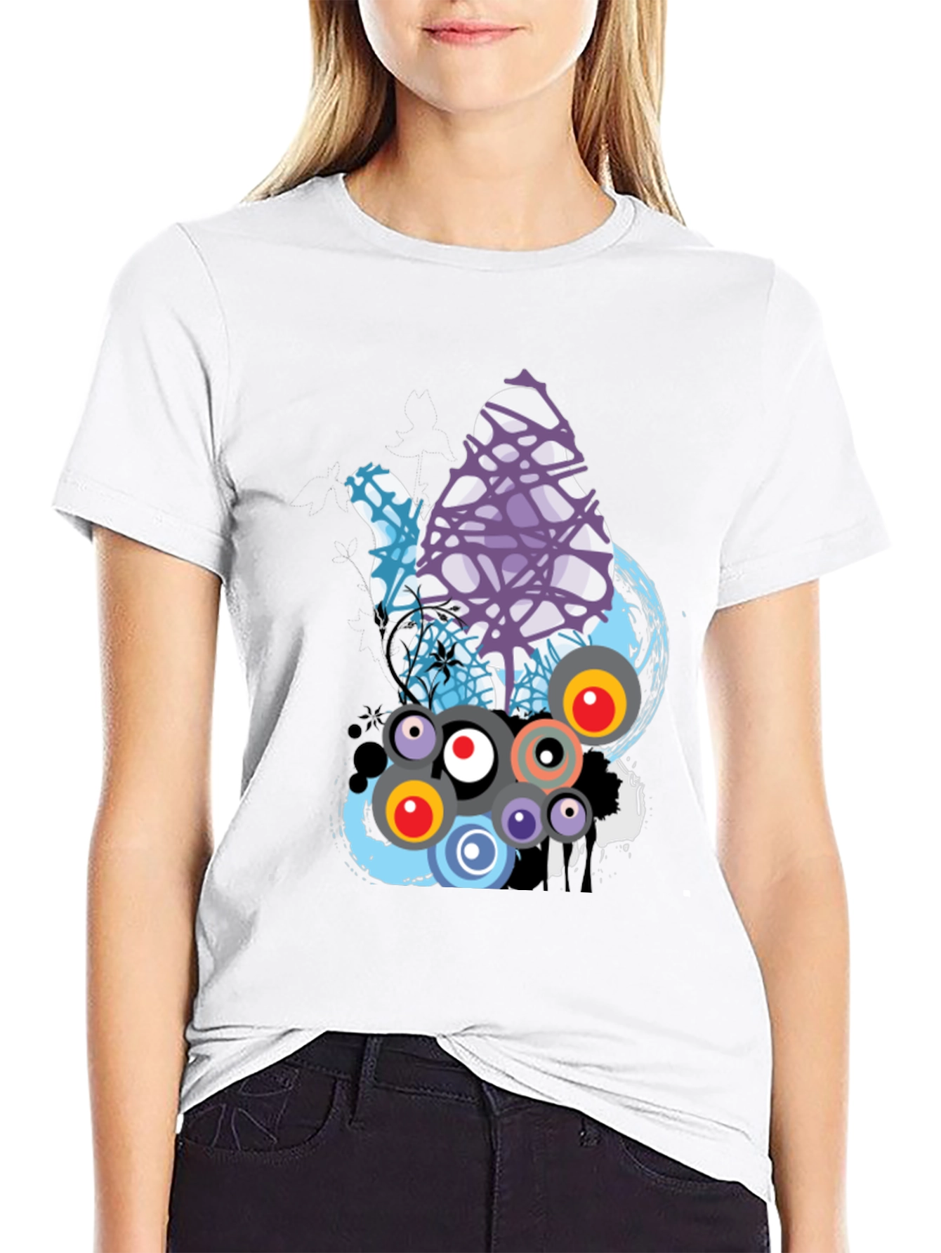 Abstract Graphic Print T-Shirt - Modern Design