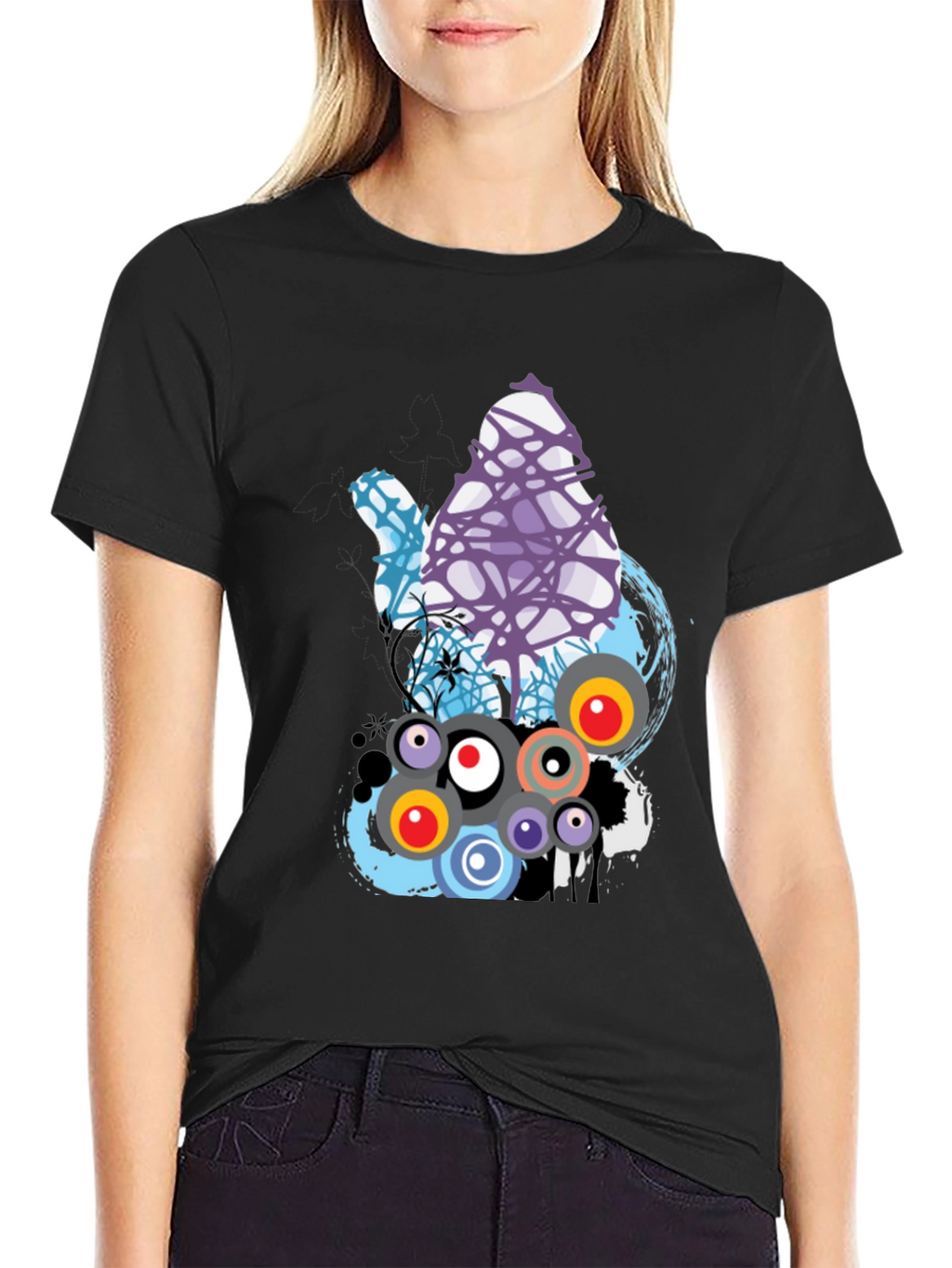 Abstract Graphic Print T-Shirt - Modern Design