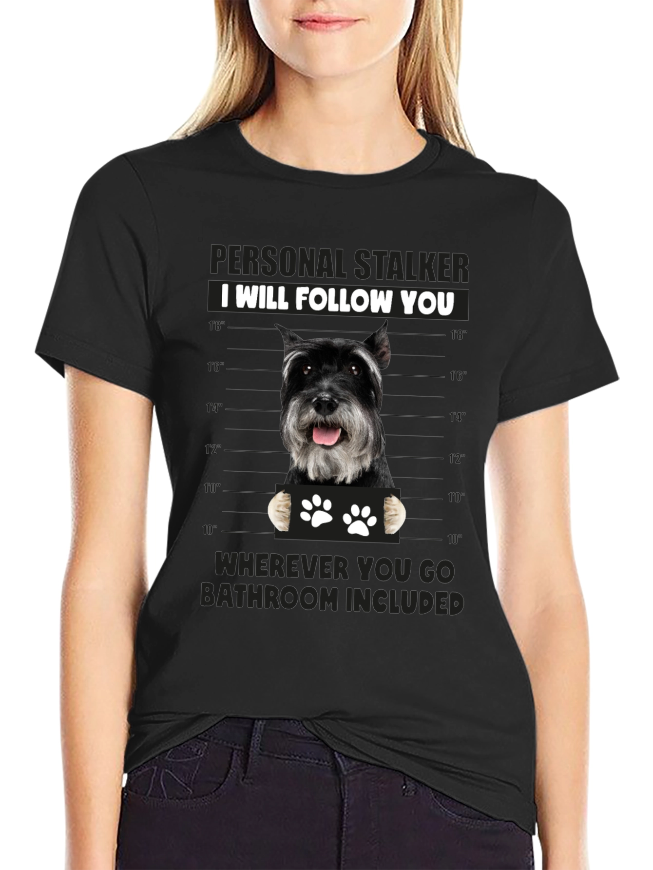 Personal Stalker Dog Graphic Tee - Funny Pet Lover Shirt