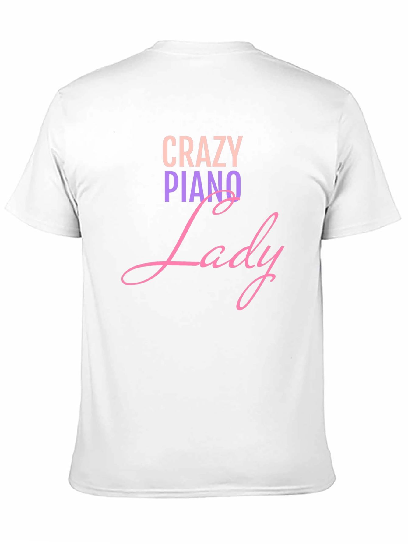 Crazy Piano Lady T-Shirt - Black