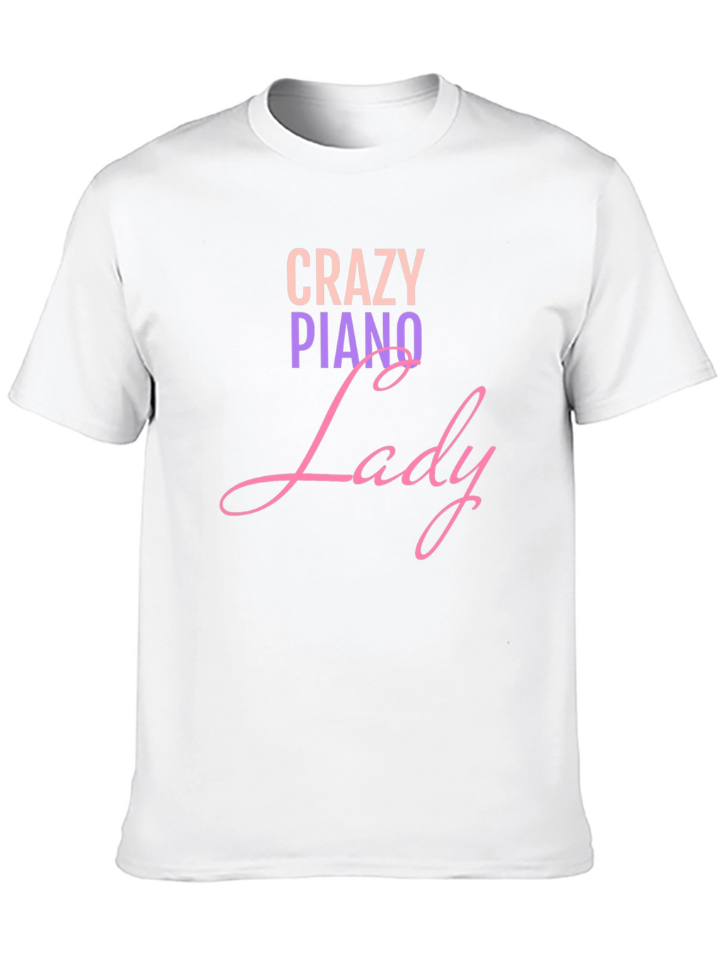 Crazy Piano Lady T-Shirt - Black