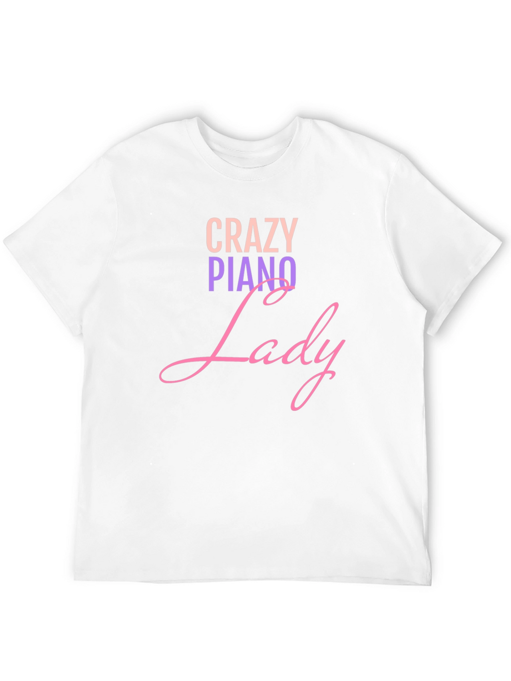 Crazy Piano Lady T-Shirt - Black