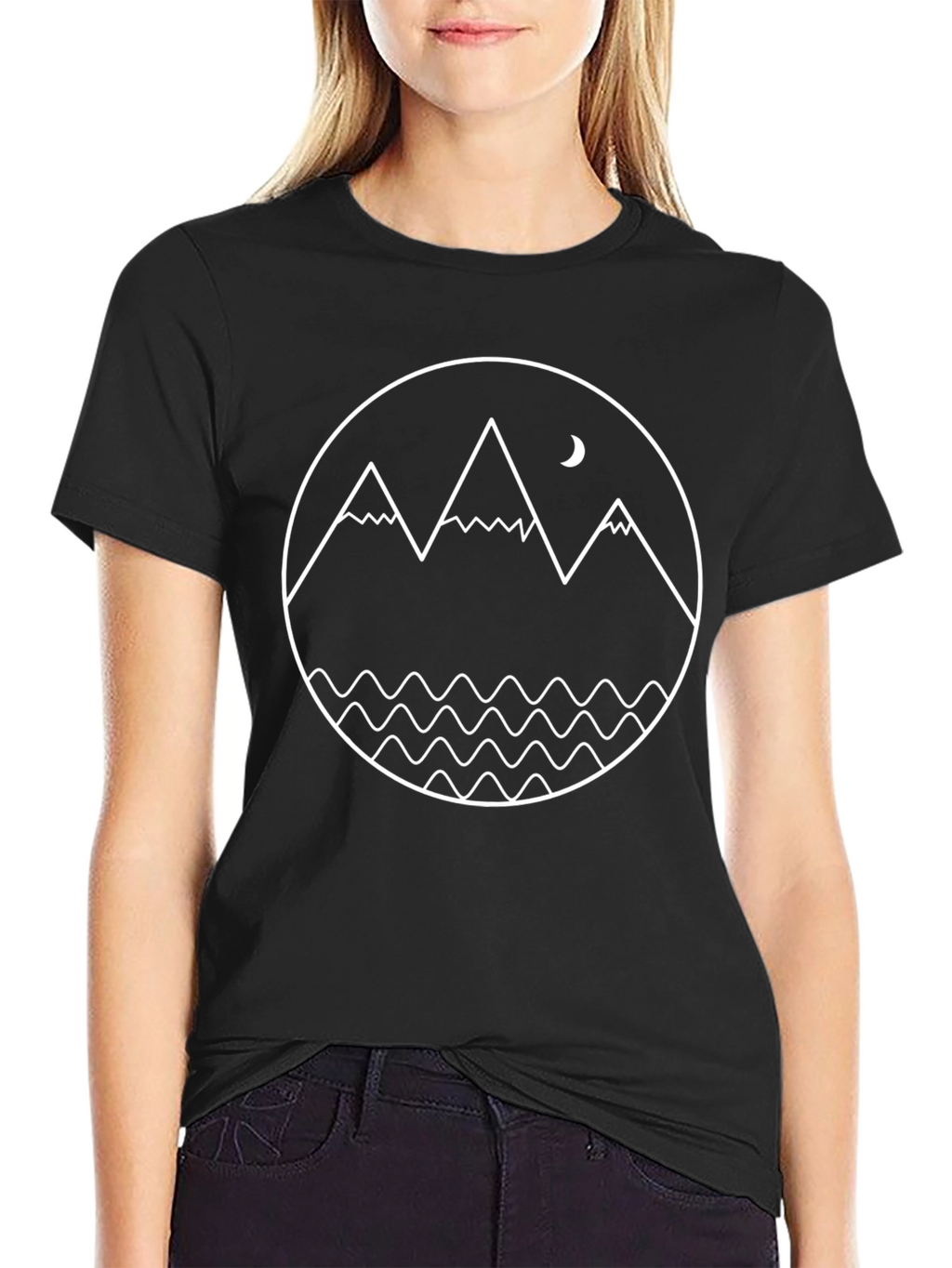Mountain & Moon Graphic Tee - Adventure Awaits!