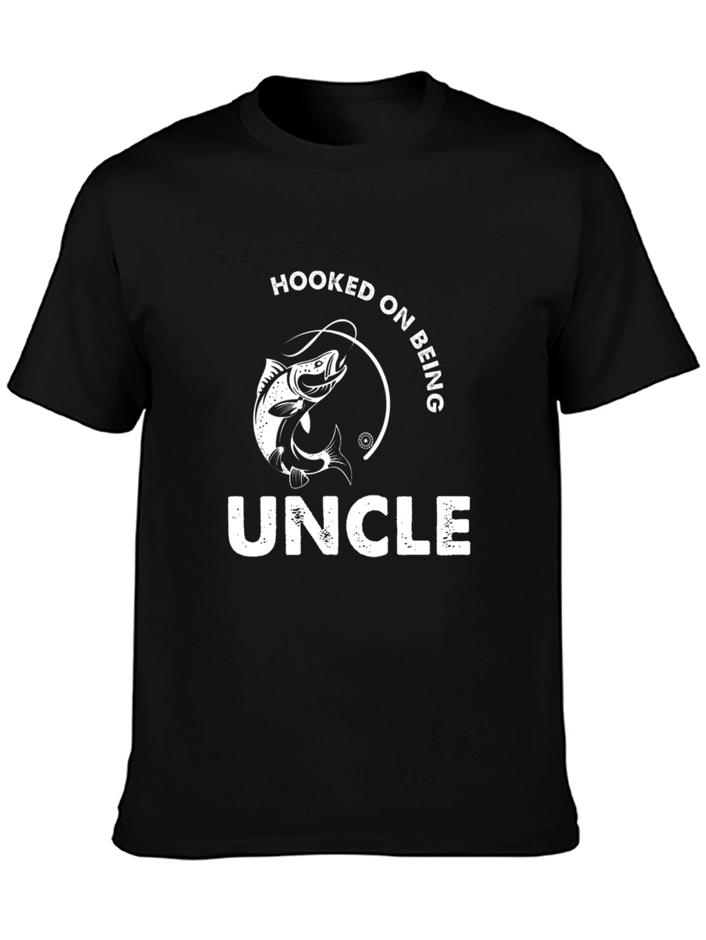 Hooked On Being Uncle T-Shirt Fishing Graphic Tee
