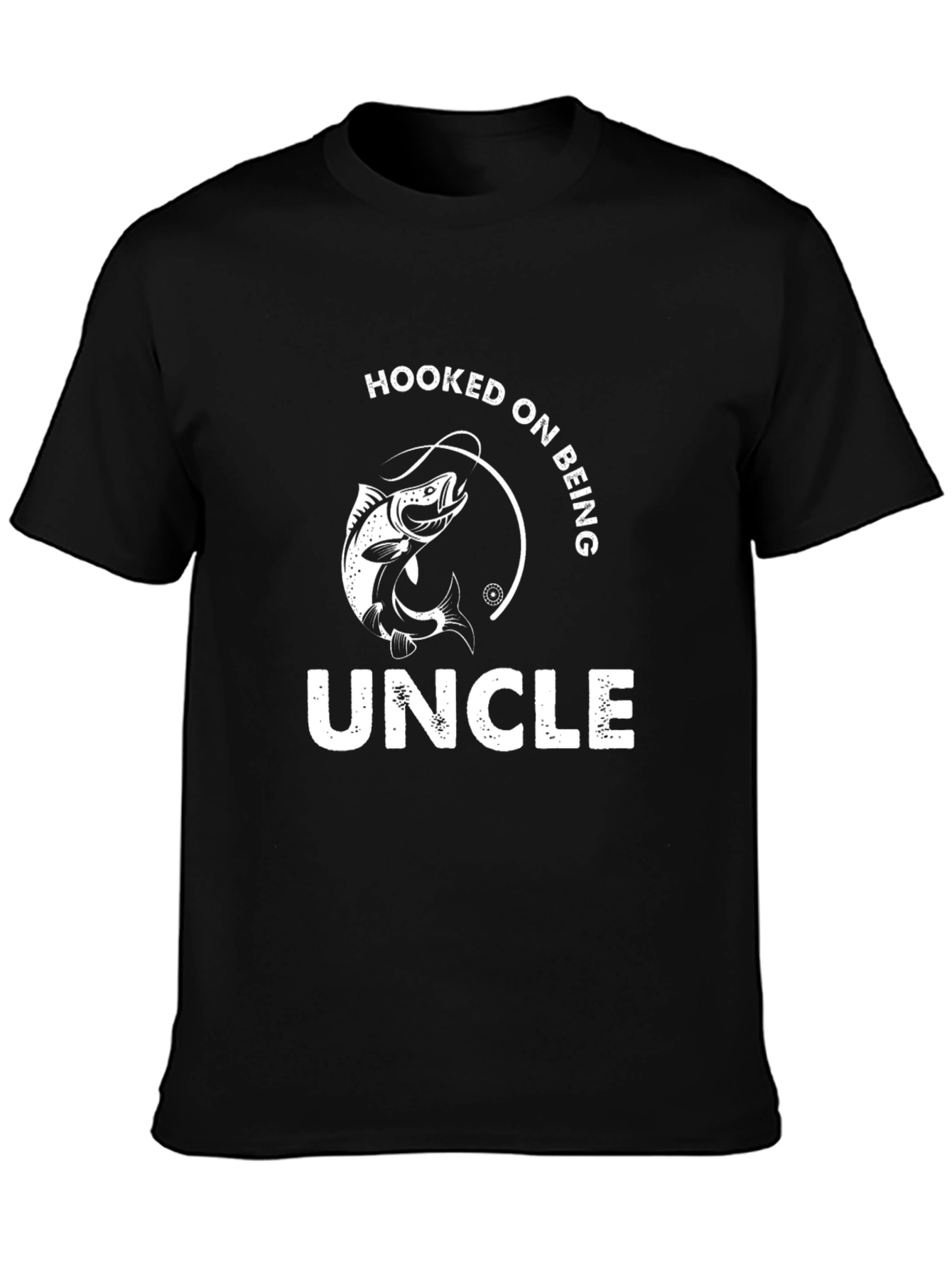 Hooked On Being Uncle T-Shirt Fishing Graphic Tee