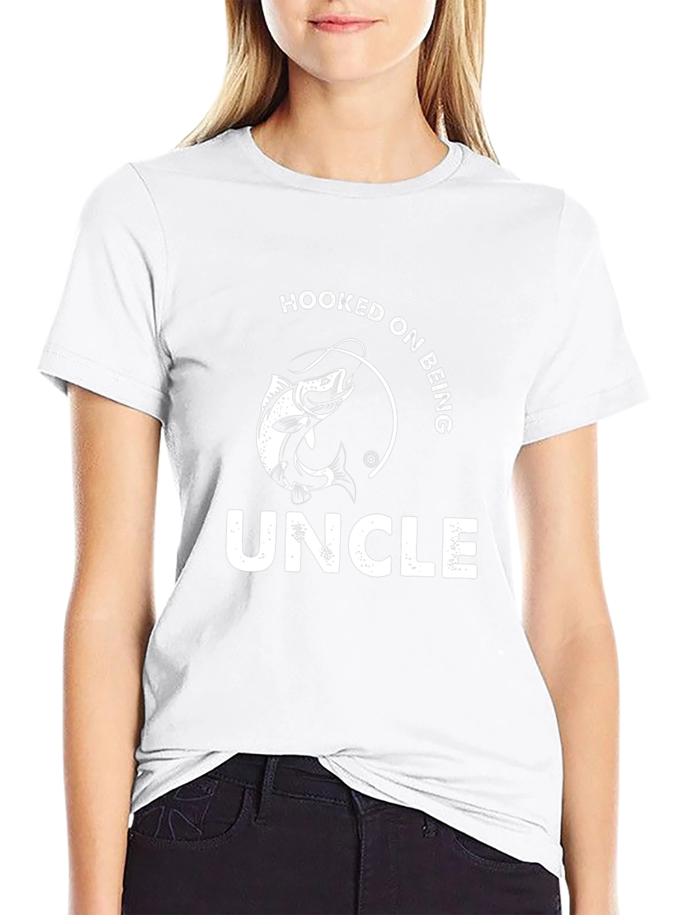 Hooked On Being Uncle T-Shirt Fishing Graphic Tee