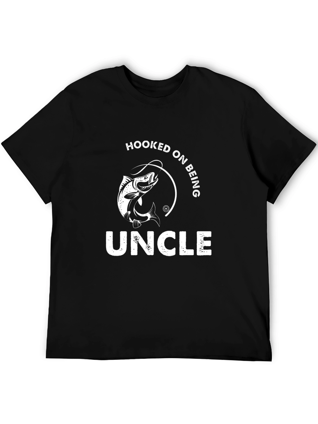 Hooked On Being Uncle T-Shirt Fishing Graphic Tee
