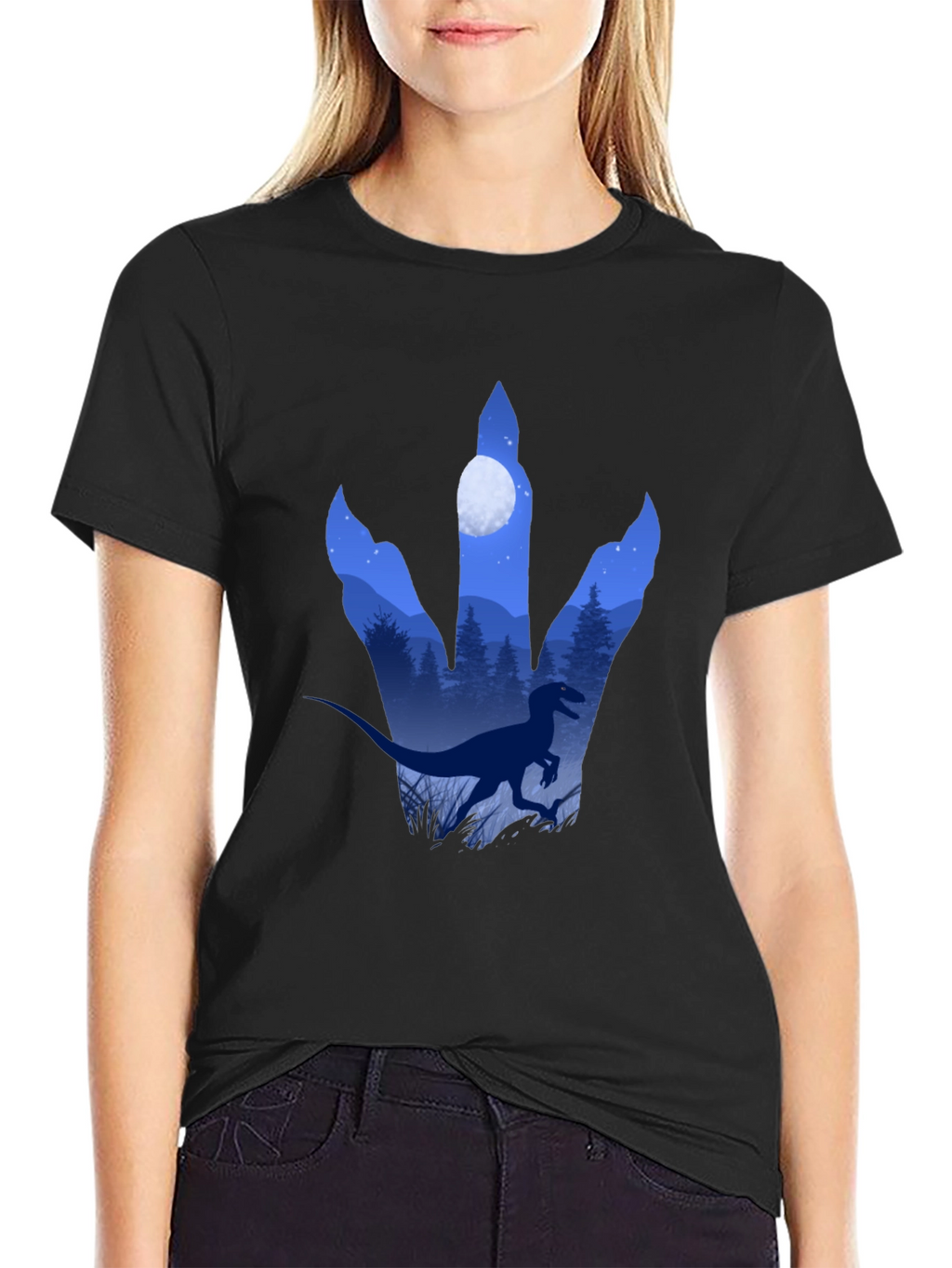 Dinosaur Footprint Graphic T-Shirt