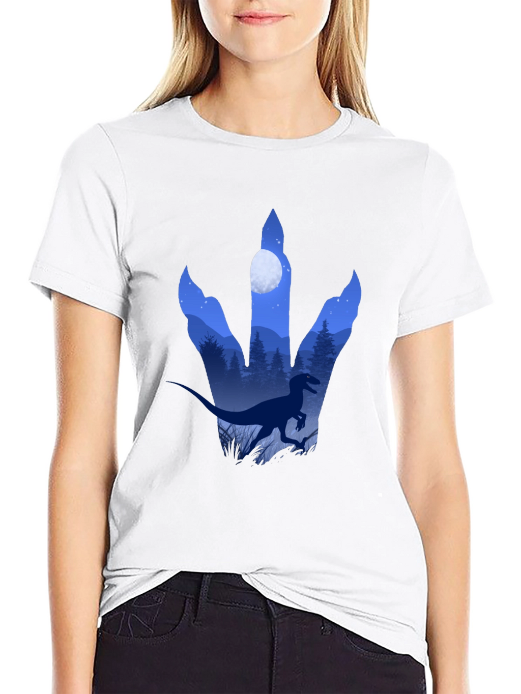 Dinosaur Footprint Graphic T-Shirt