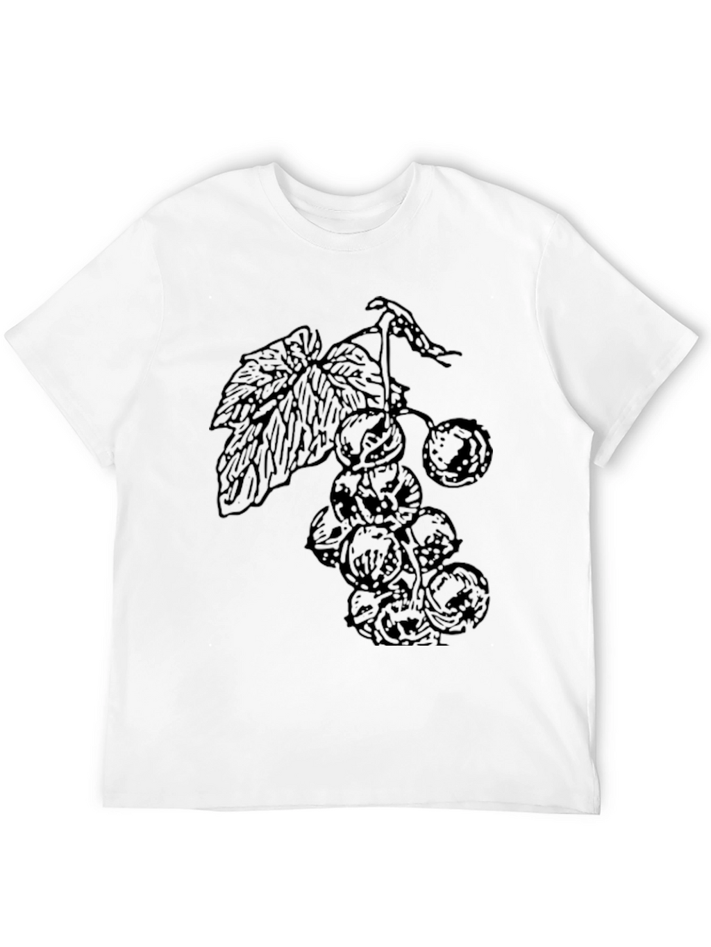 Grapes Graphic Black T-Shirt