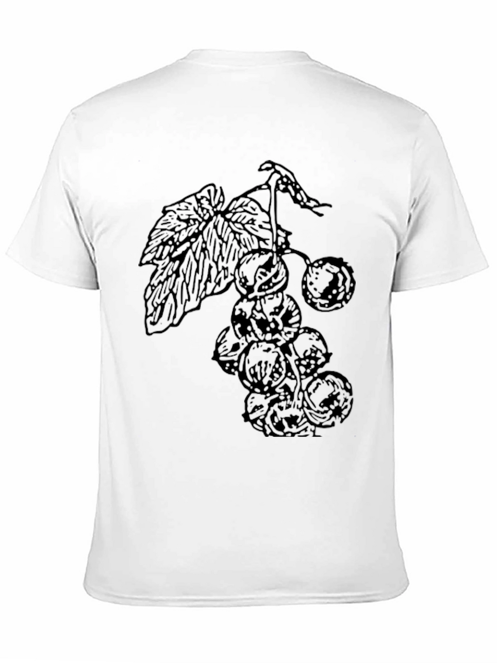 Grapes Graphic Black T-Shirt