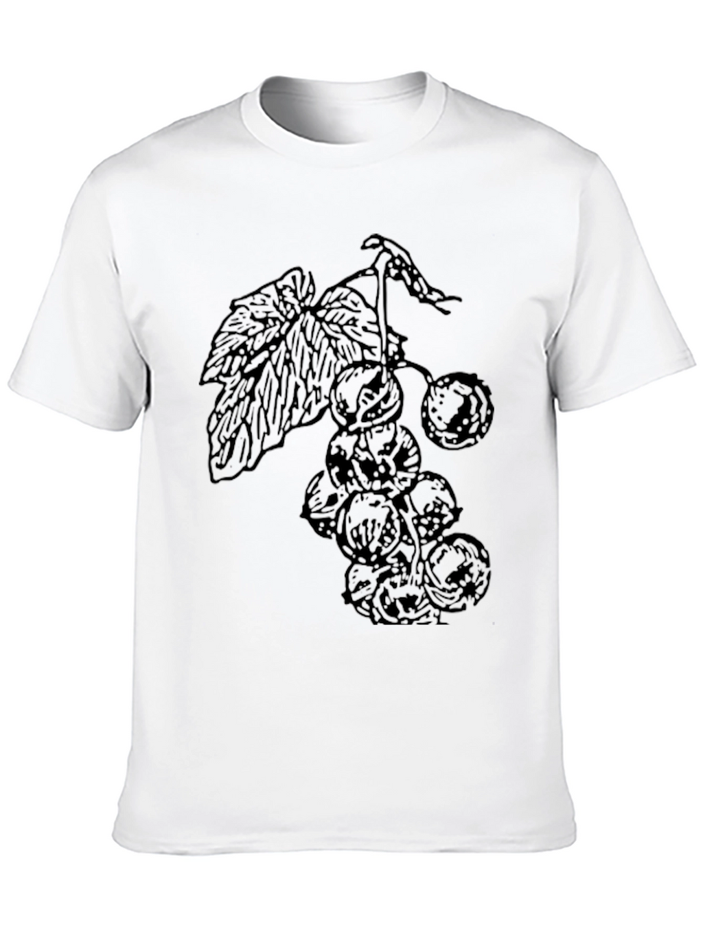 Grapes Graphic Black T-Shirt