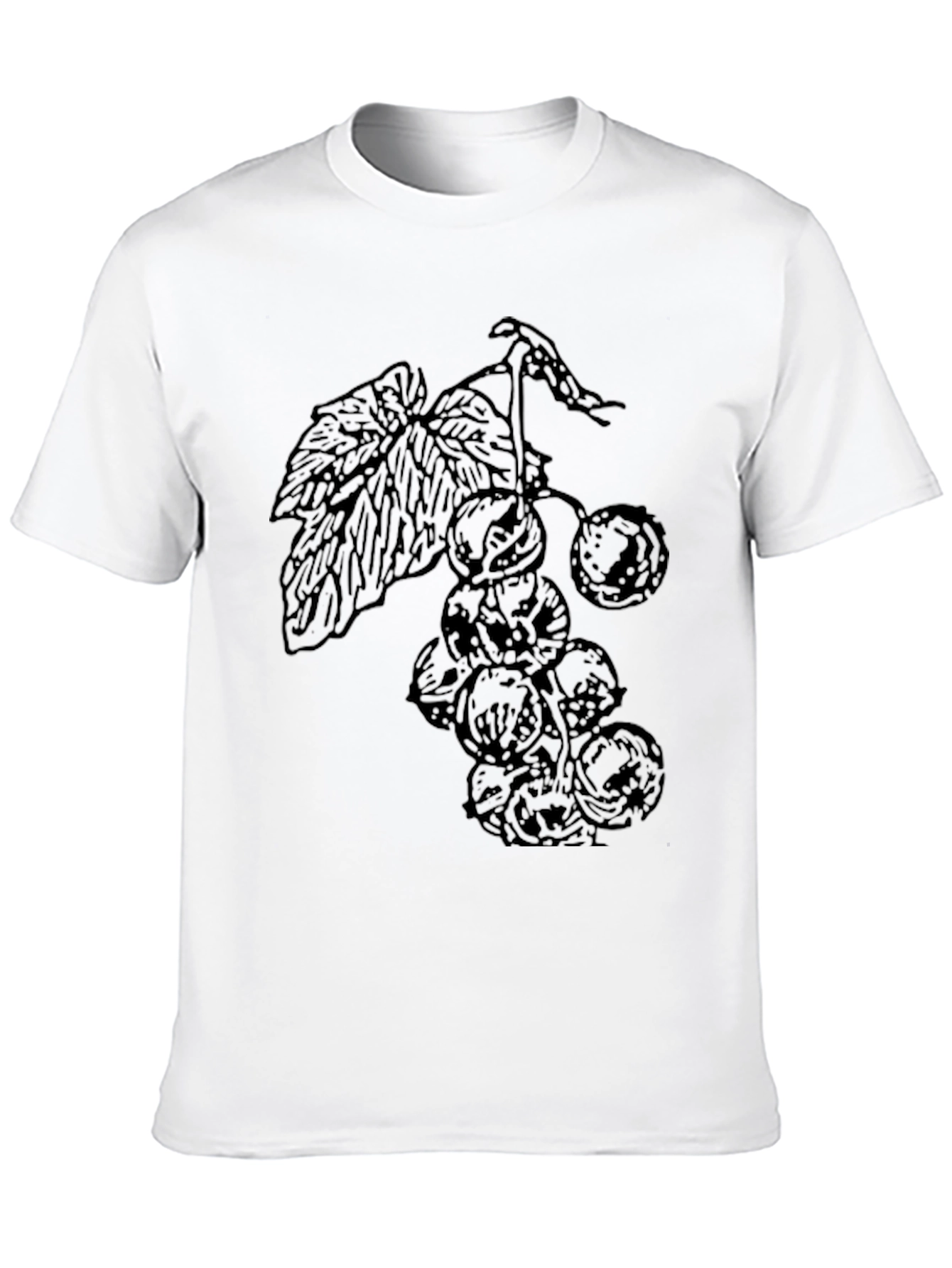 Grapes Graphic Black T-Shirt