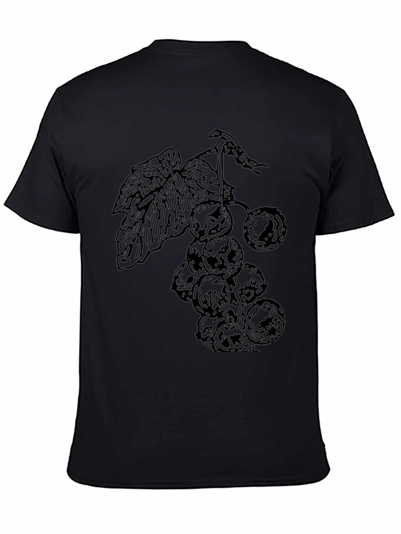Grapes Graphic Black T-Shirt
