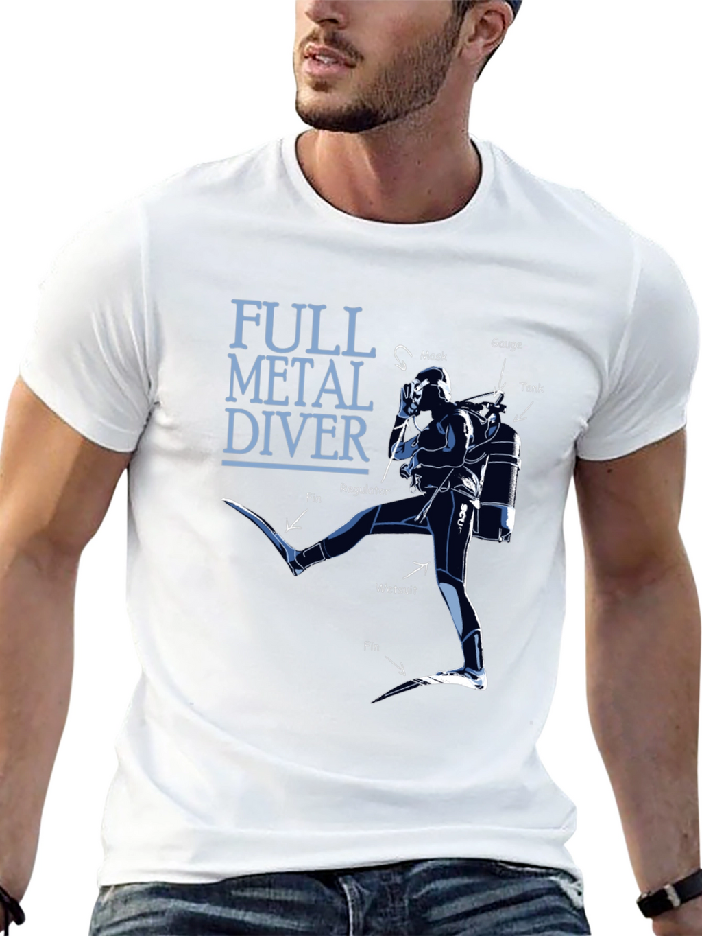 Full Metal Diver Graphic Tee - Scuba Diving Shirt