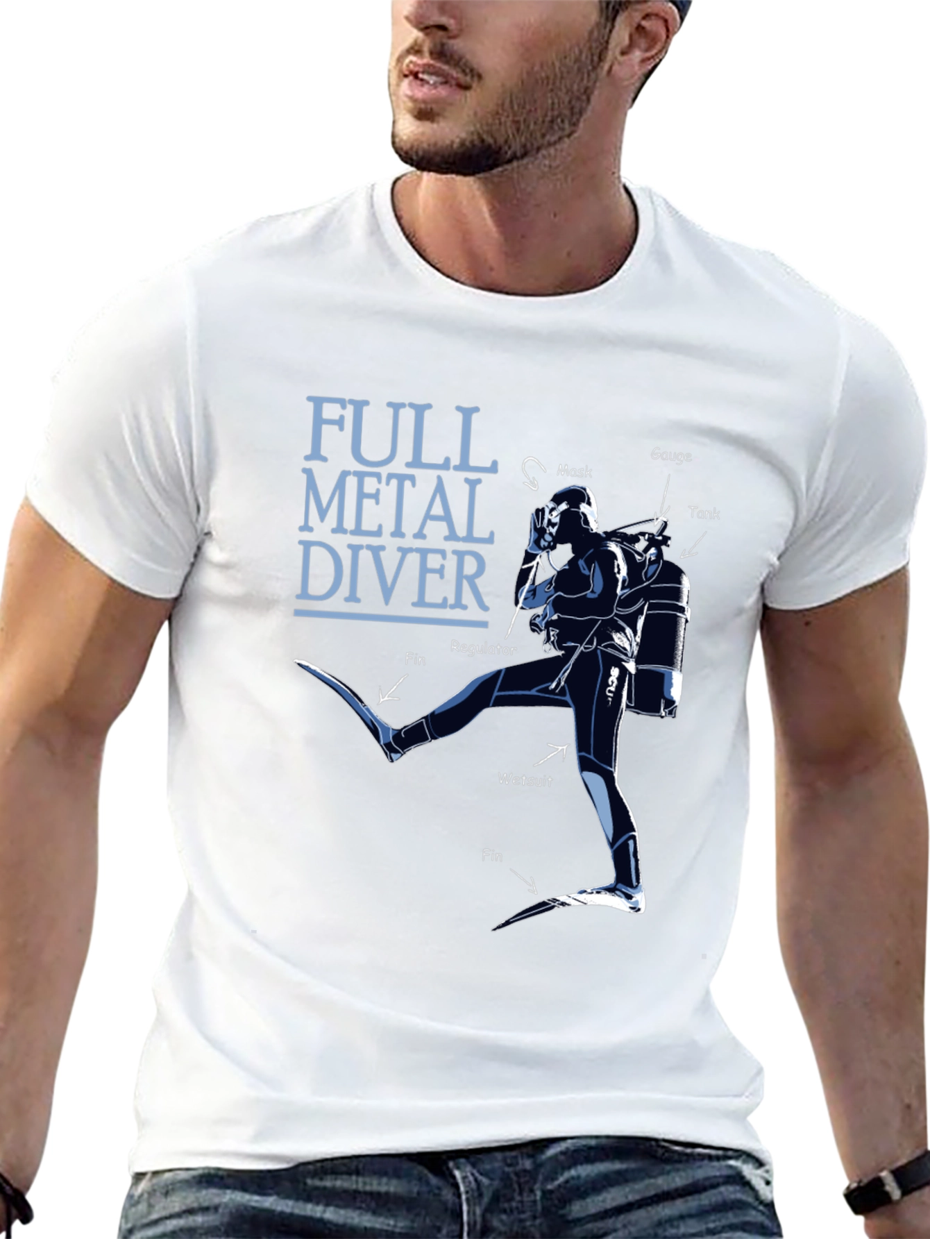 Full Metal Diver Graphic Tee - Scuba Diving Shirt