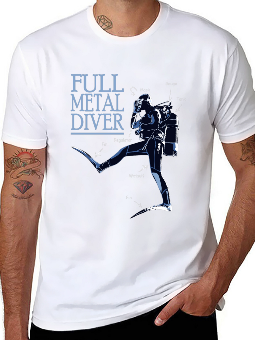 Full Metal Diver Graphic Tee - Scuba Diving Shirt