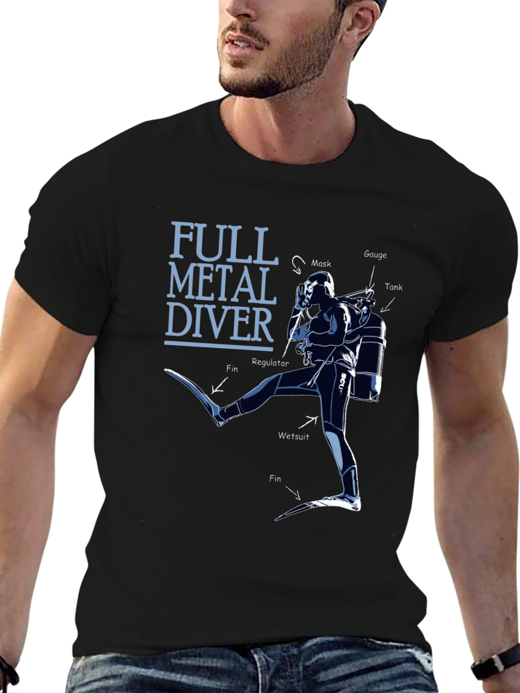 Full Metal Diver Graphic Tee - Scuba Diving Shirt