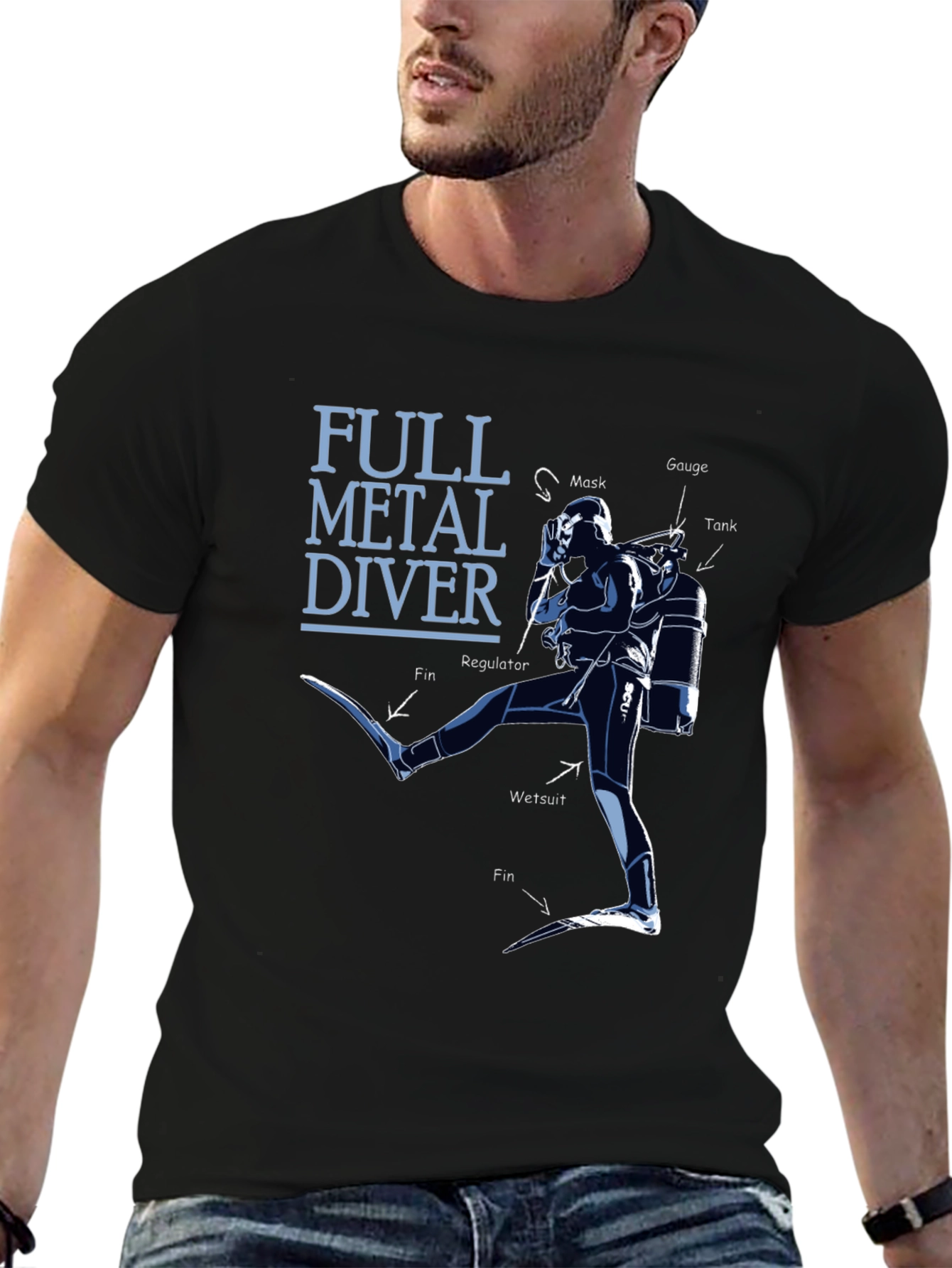 Full Metal Diver Graphic Tee - Scuba Diving Shirt