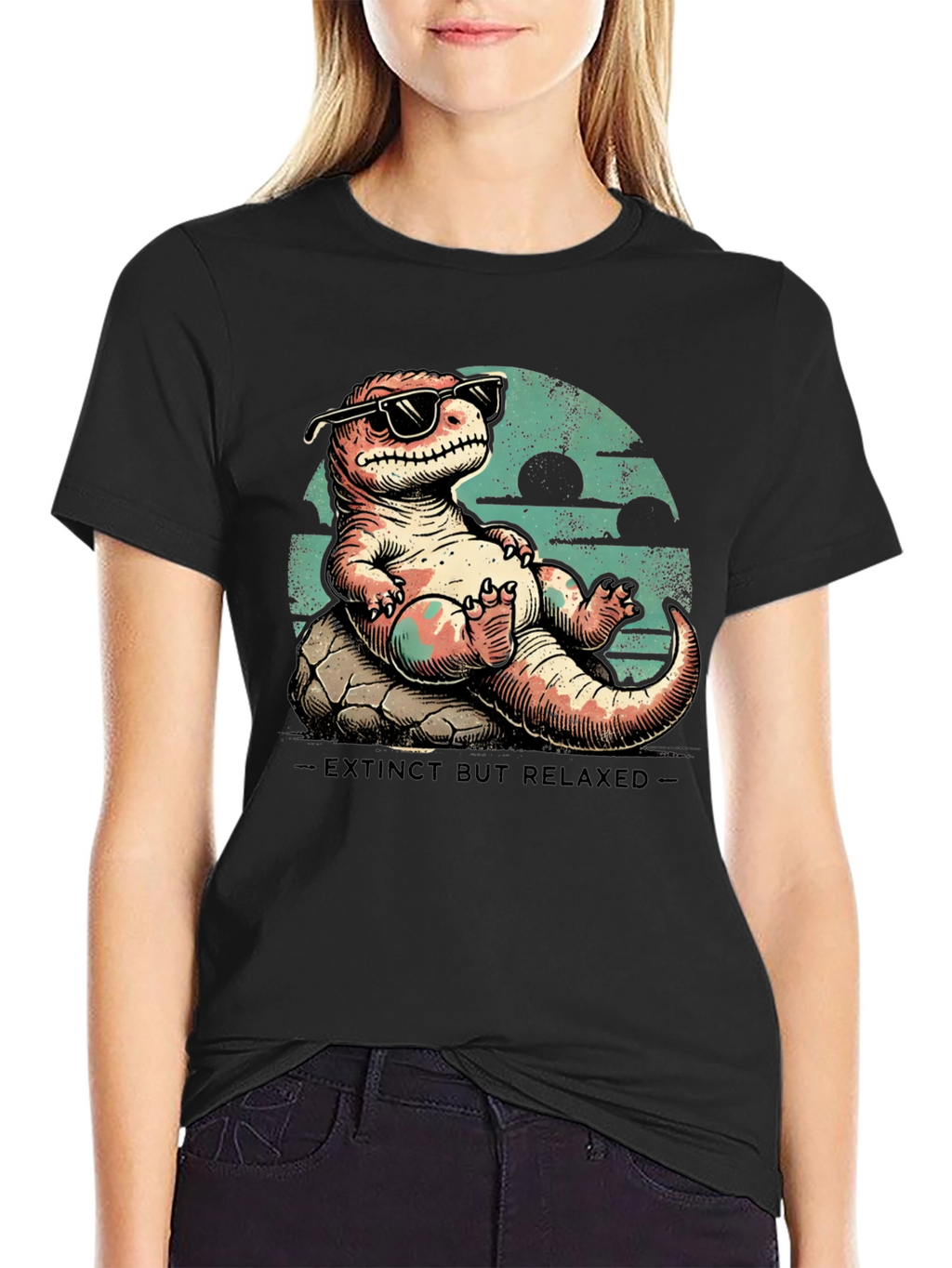 Extinct But Relaxed Dinosaur T-Shirt
