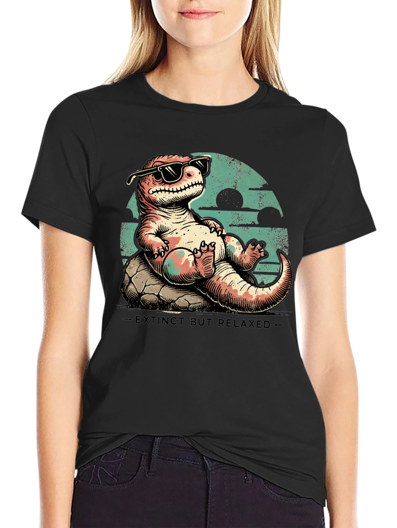 Extinct But Relaxed Dinosaur T-Shirt