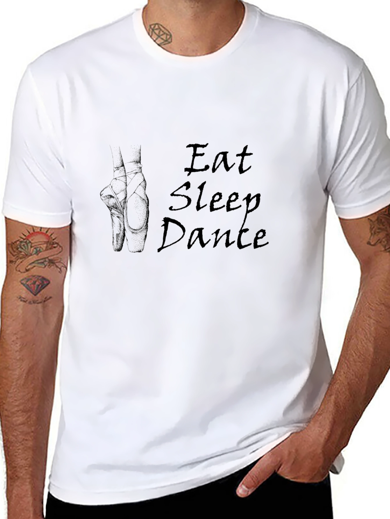 Eat Sleep Dance T-Shirt - Ballet Pointe Shoes