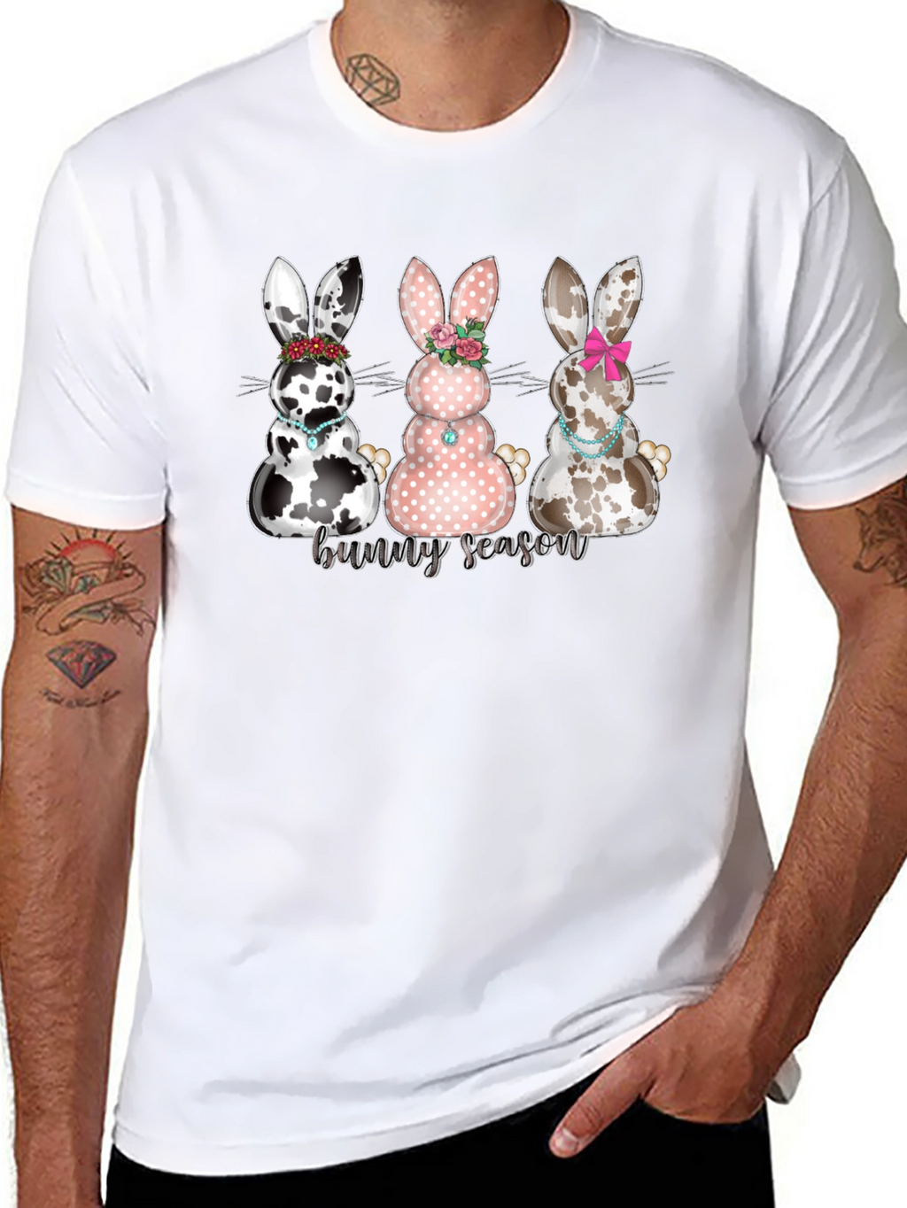 Bunny Season Graphic T-Shirt - Cute Easter Tee