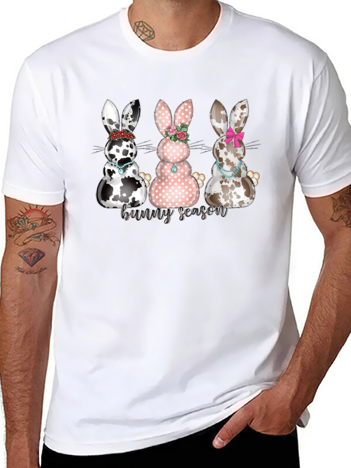 Bunny Season Graphic T-Shirt - Cute Easter Tee