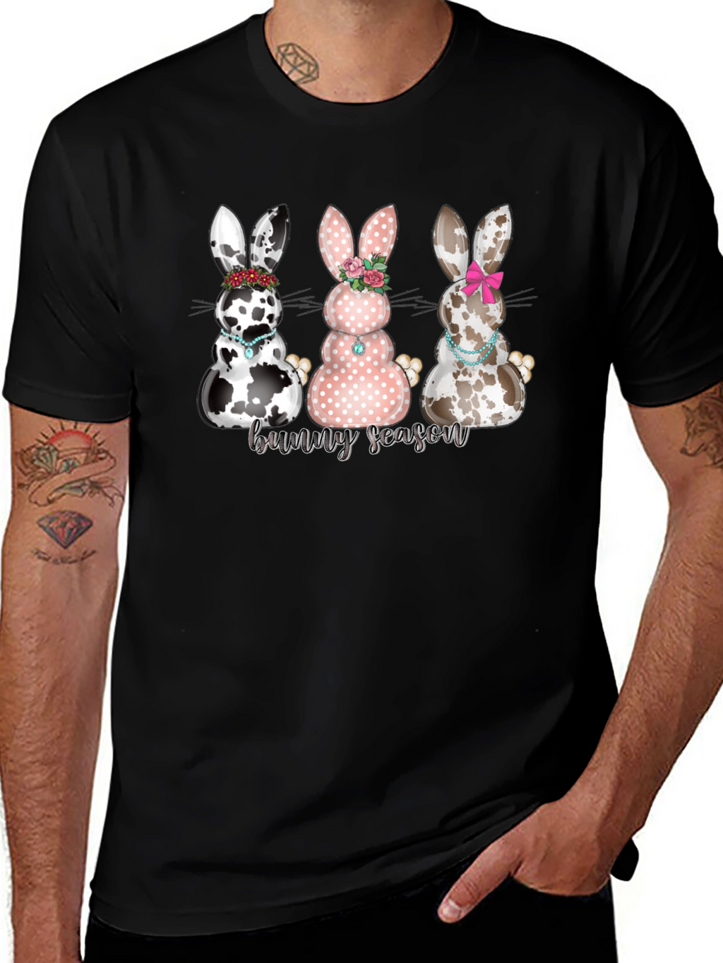 Bunny Season Graphic T-Shirt - Cute Easter Tee