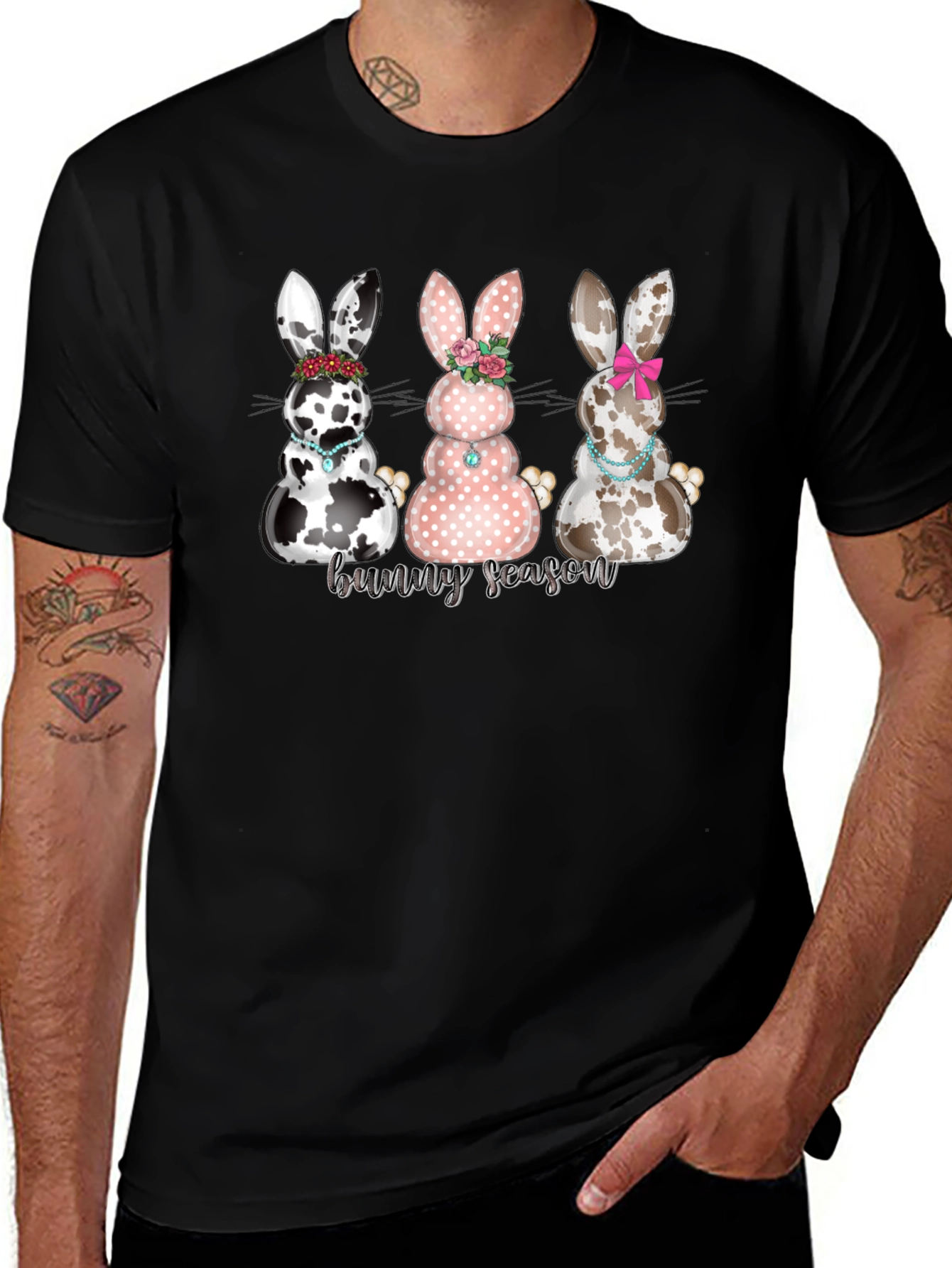 Bunny Season Graphic T-Shirt - Cute Easter Tee