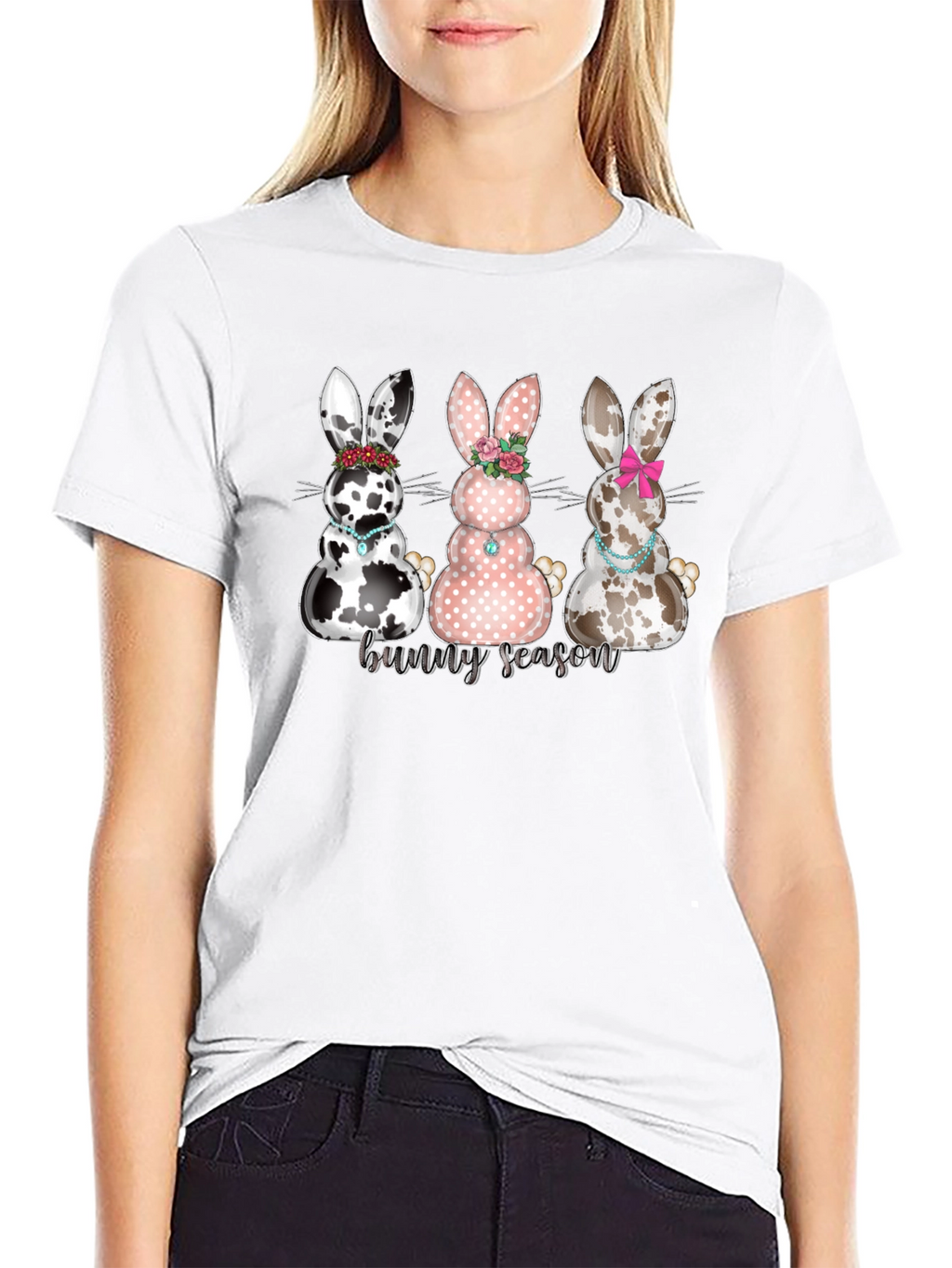 Bunny Season Graphic T-Shirt - Cute Easter Tee