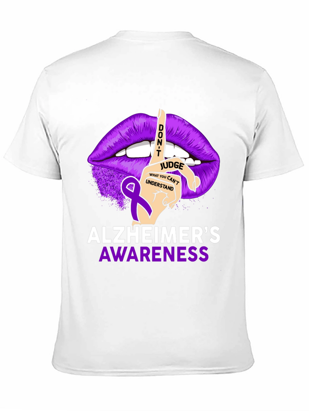 Alzheimers Awareness T-Shirt - Dont Judge Ribbon Graphic