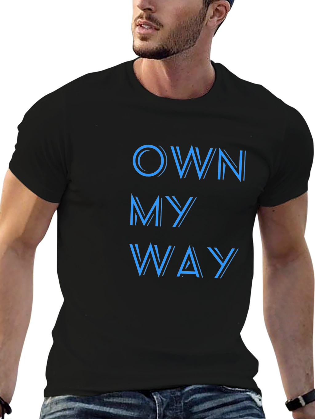 Own My Way Graphic Print Black T-Shirt