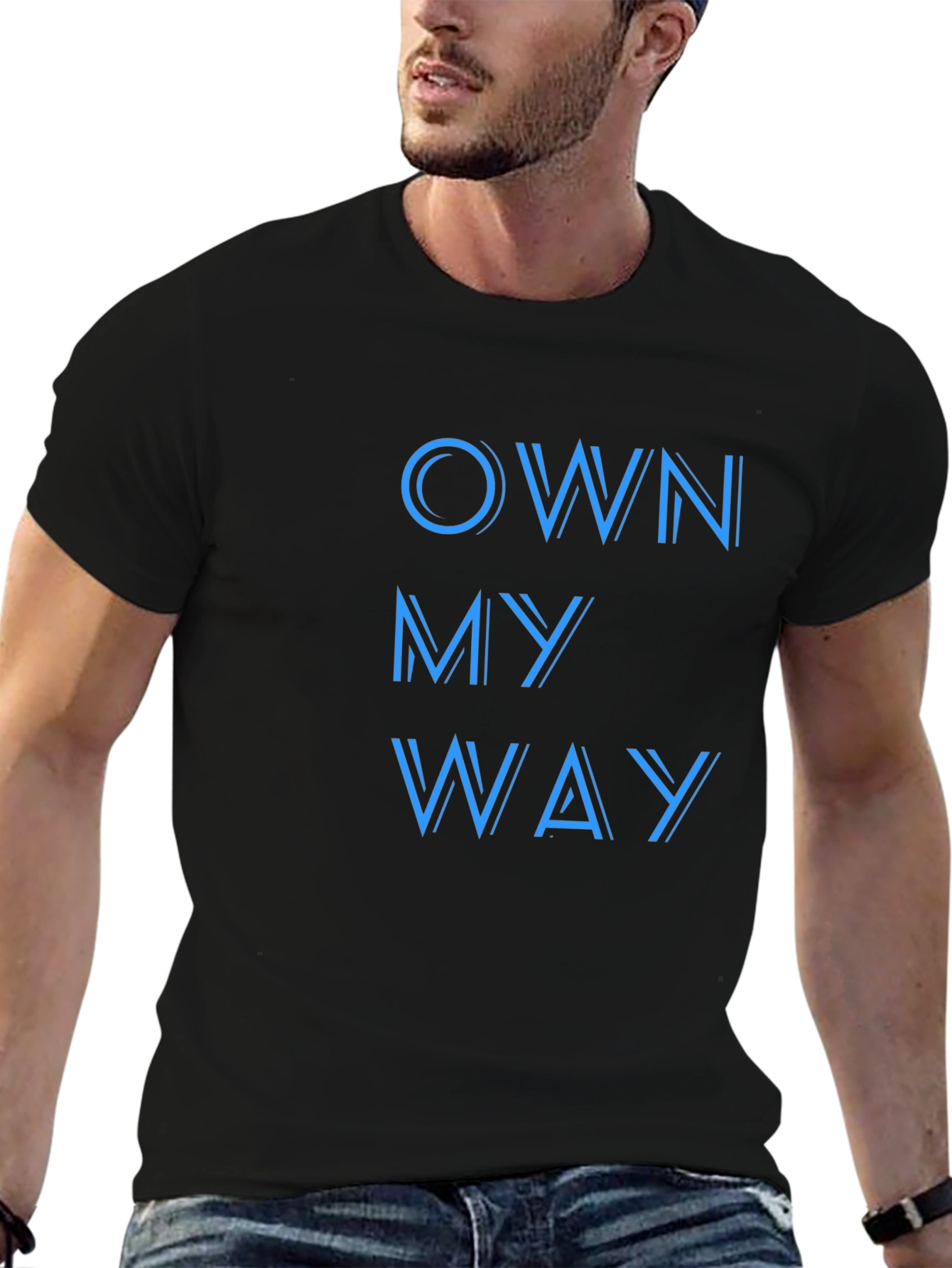 Own My Way Graphic Print Black T-Shirt